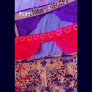 Victoria secret 2 garters & a pair of sexy thong